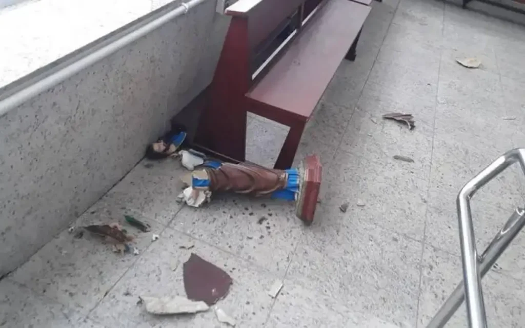 Imagens de Santa Rita, São José e Nossa Senhora de Fátima foram vandalizadas