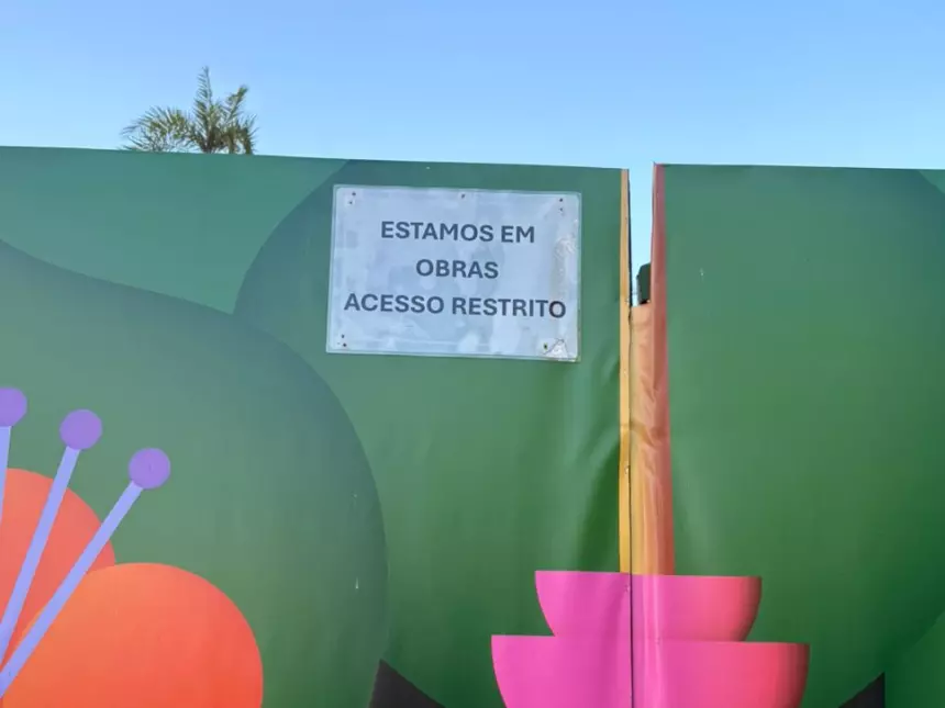 Tapumes antecipados no Jardim de Alah