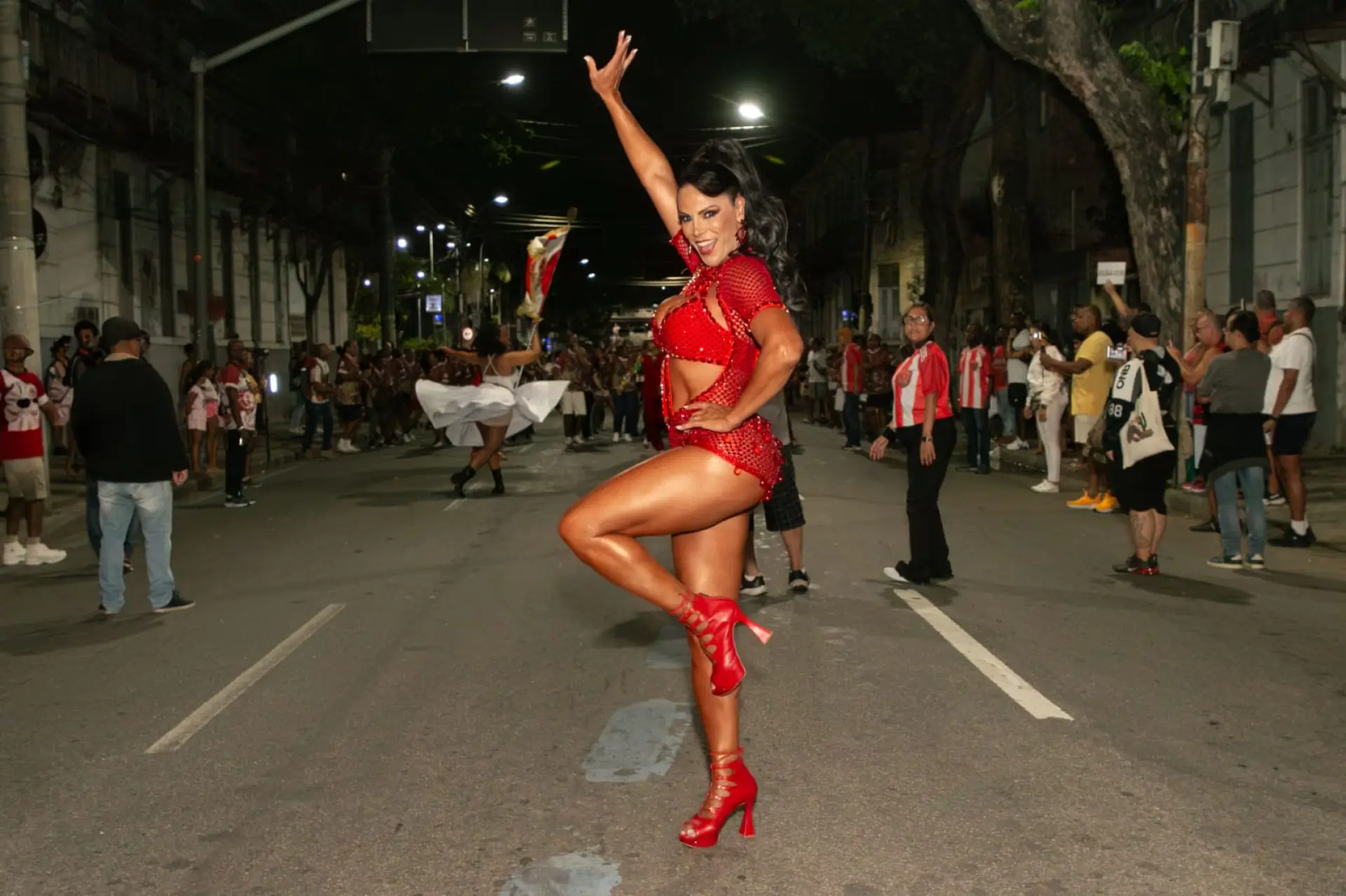 Alice Alves no ensaio da Estácio de Sá