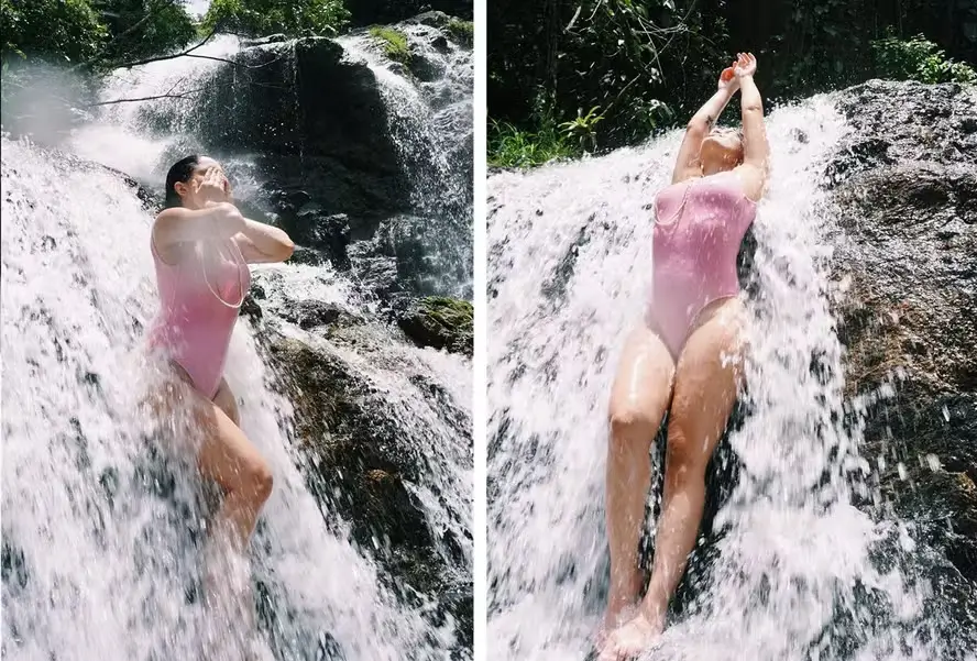 Carol Macedo na Cachoeira