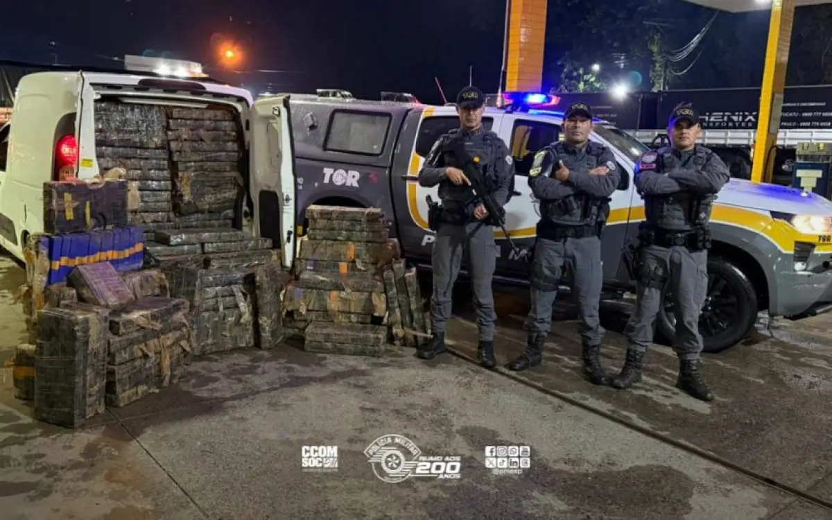 Policiais apreenderam quase uma tonelada de drogas em São Paulo