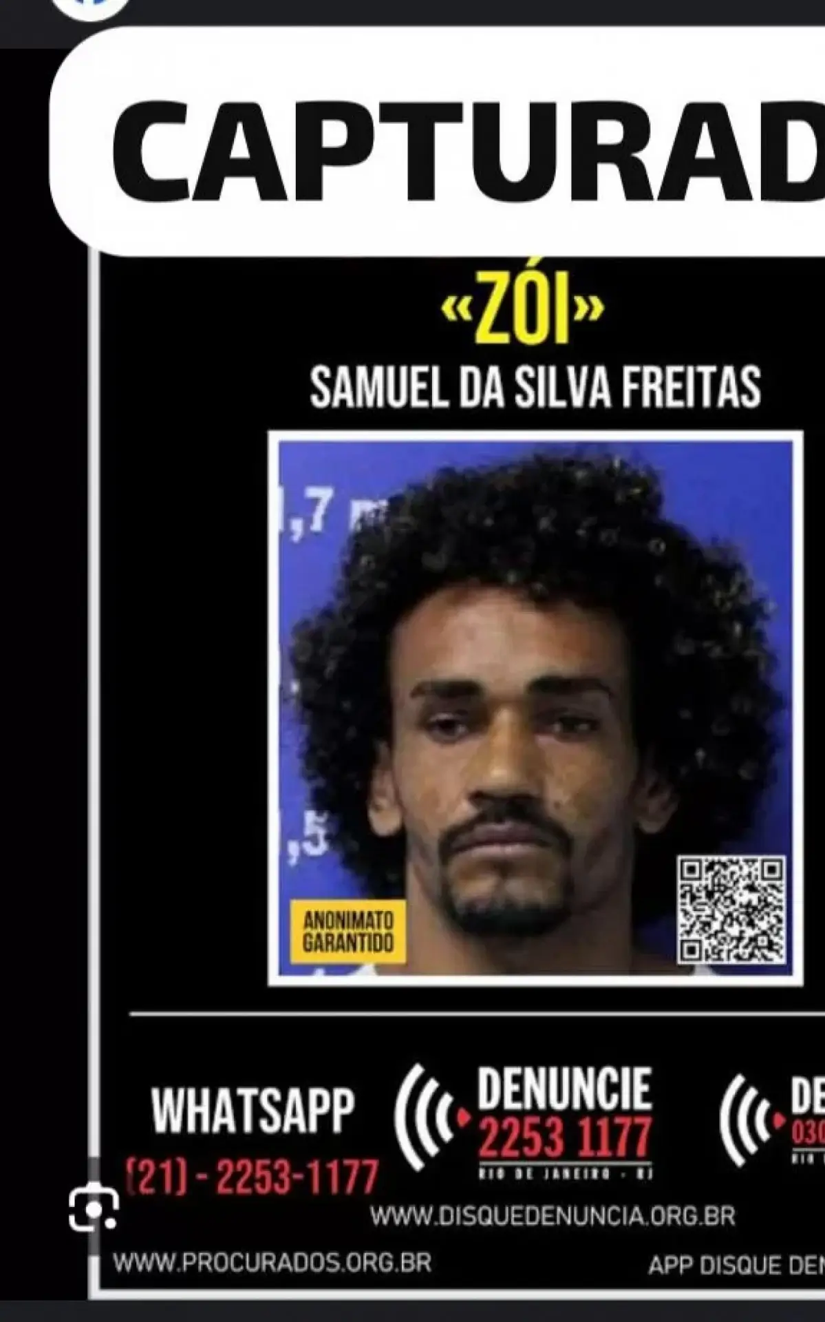 Zói foi preso