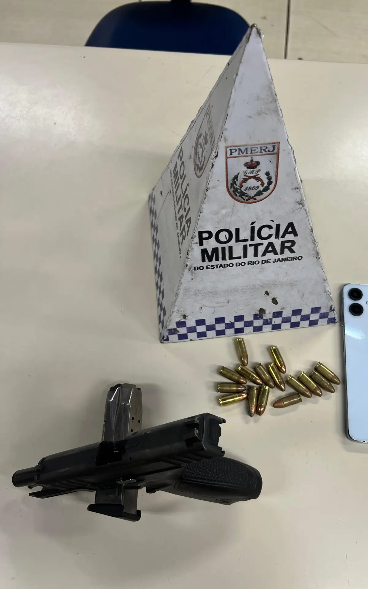 Arma de ladrão foi apreendida