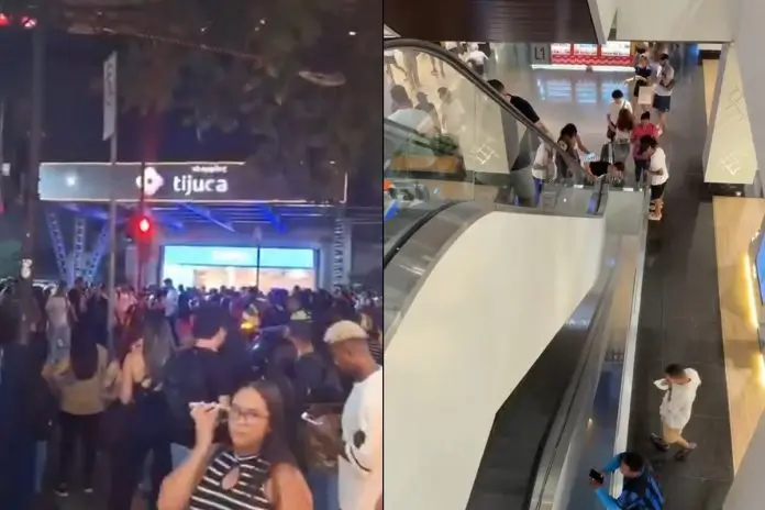 interdição do subsolo do Shopping Tijuca