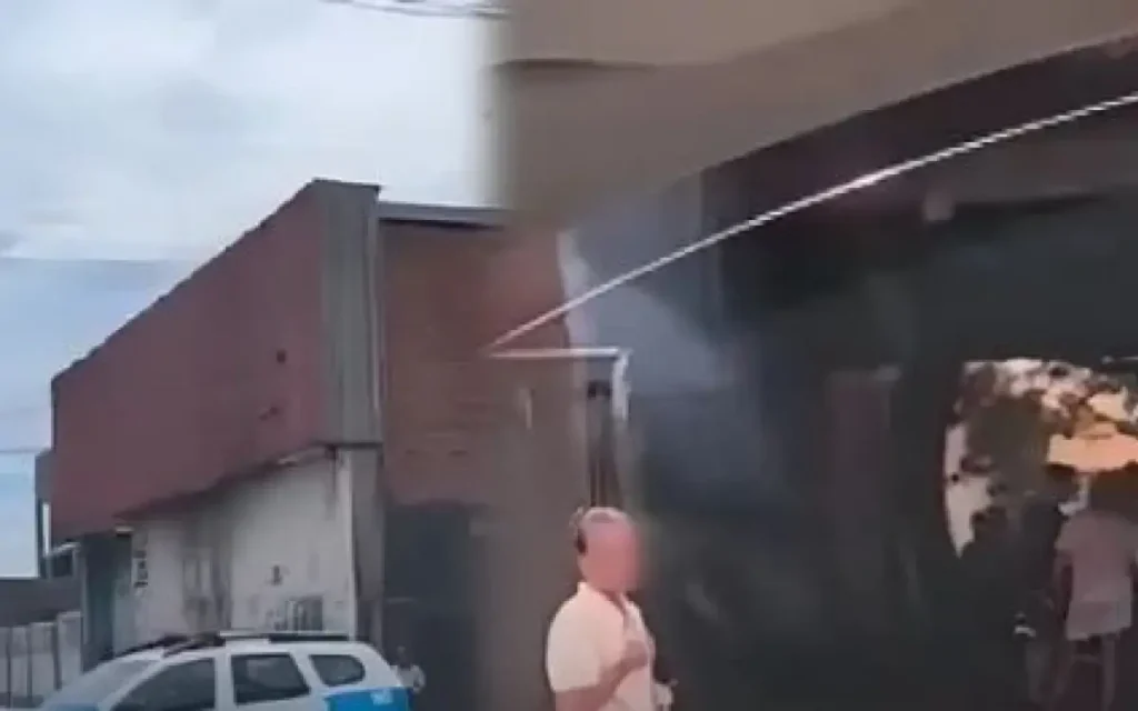 Casa pegou fogo e desabou em seguida