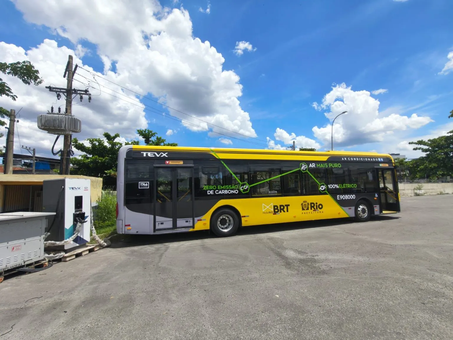 ônibus elétrico no Conexão BRT