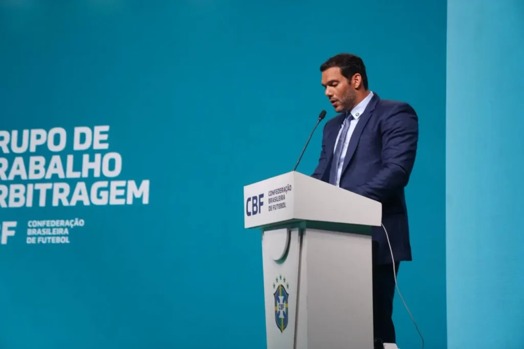 O presidente da CBF, Samir Xaud