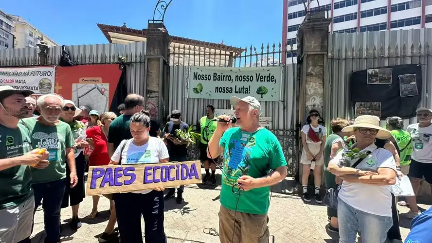 Protesto no Flamengo