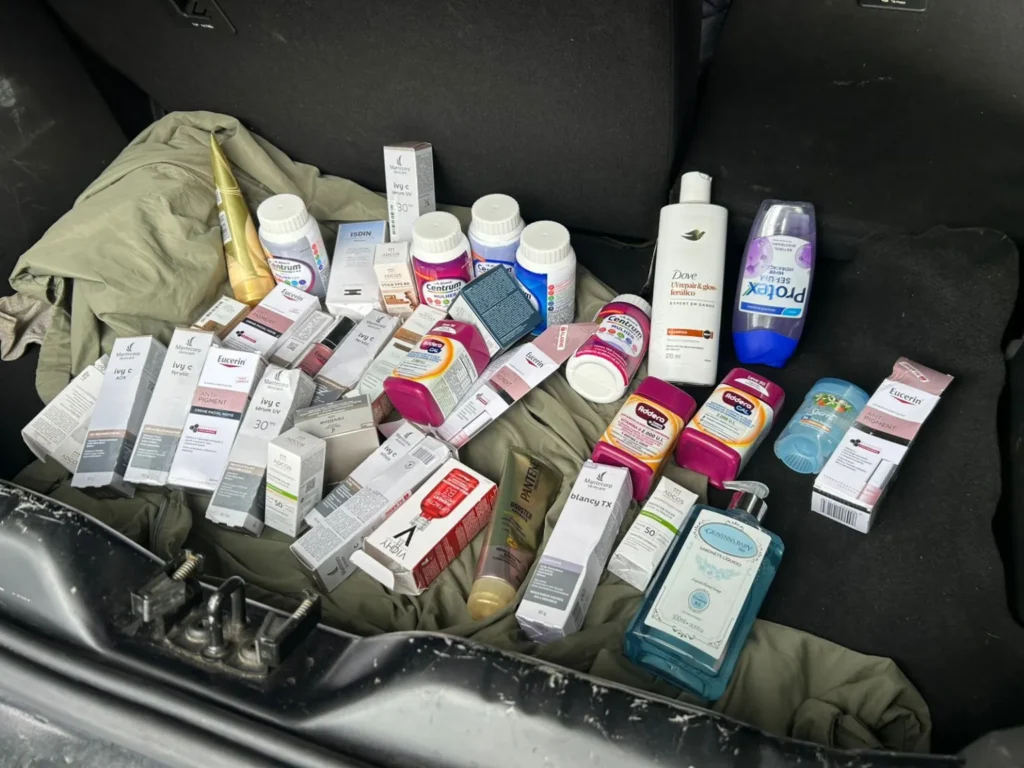 Produtos levados pelos criminosos