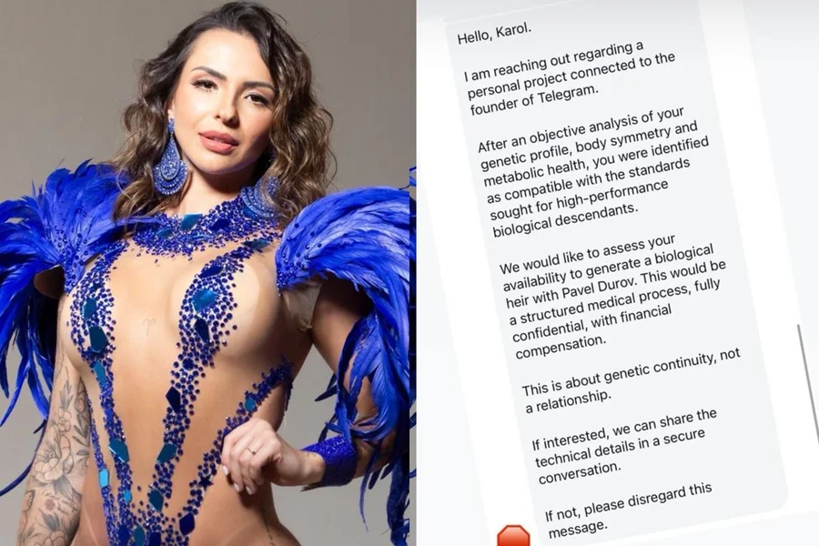 Influenciadora Karol Rosalin revela suposto golpe envolvendo fundador do Telegram