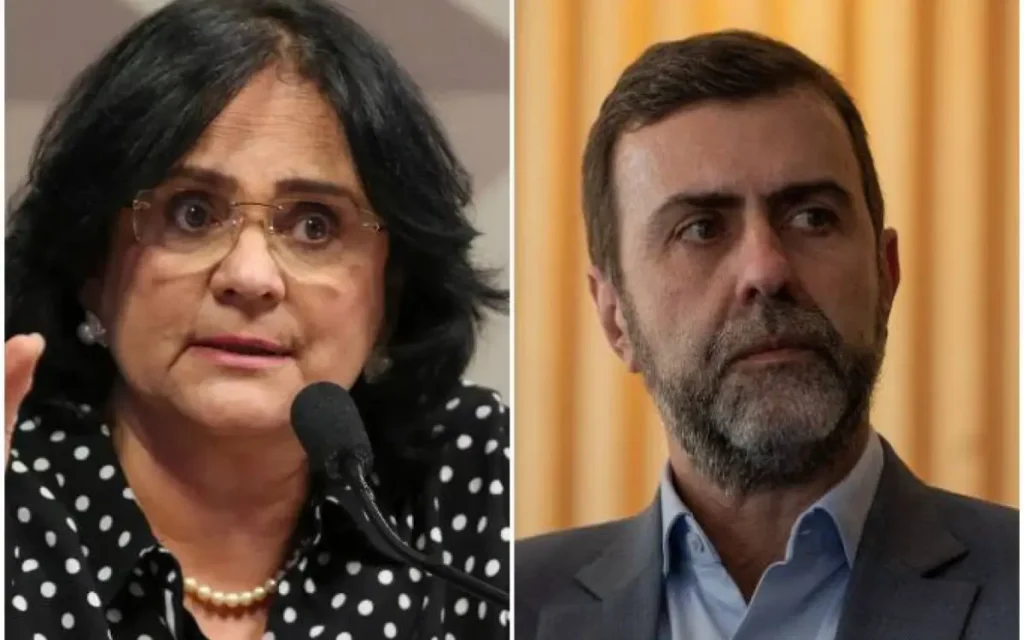 Damares Alves e Marcelo Freixo