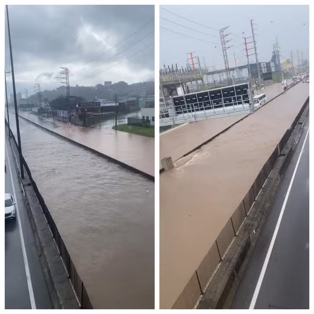 Chuva forte fecha a Dutra e provoca caos na Região Metropolitana do Rio