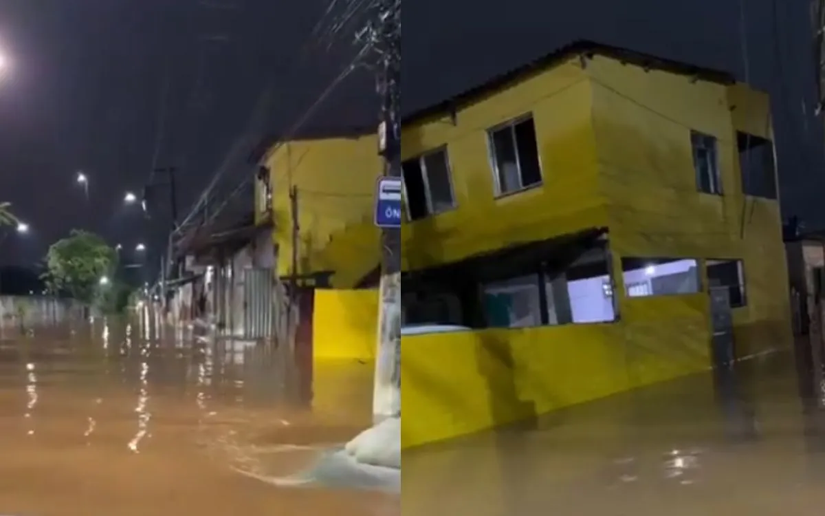 Temporal provoca alagamentos em Duque de Caxias
