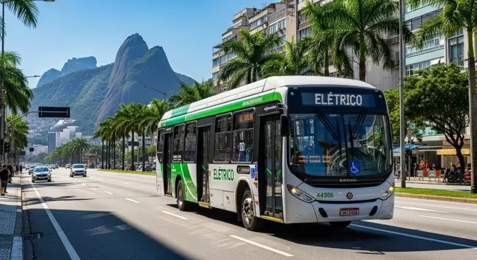 Ônibus elétricos no Rio