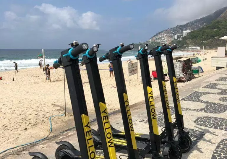 Patinetes elétricos no Rio