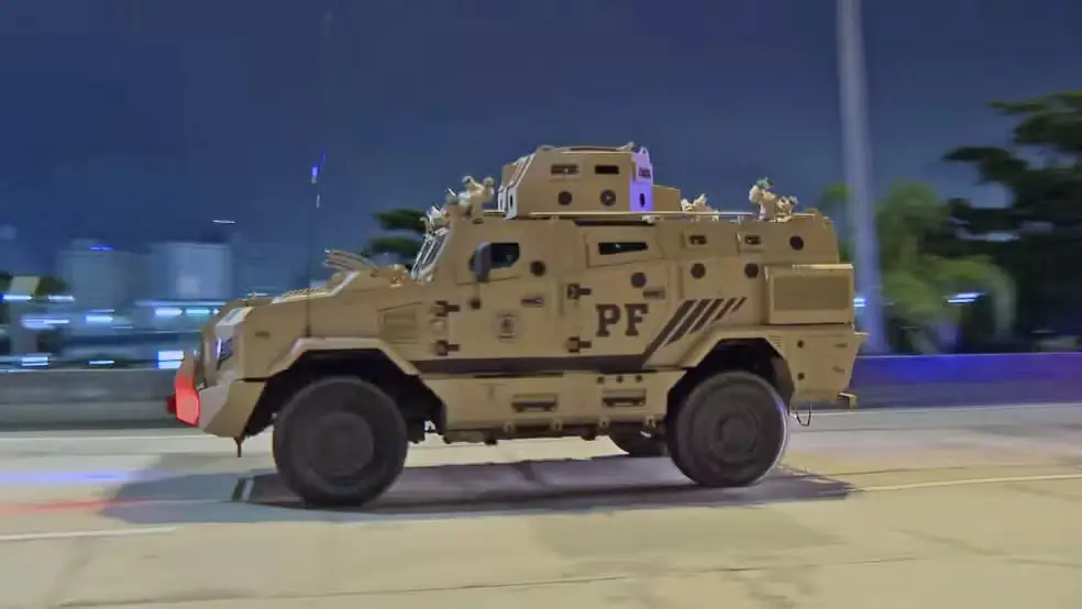 PF mobilizou blindados para operação em São Gonçalo