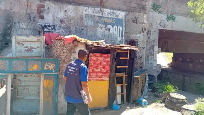 ação de acolhimento no Engenho da Rainha