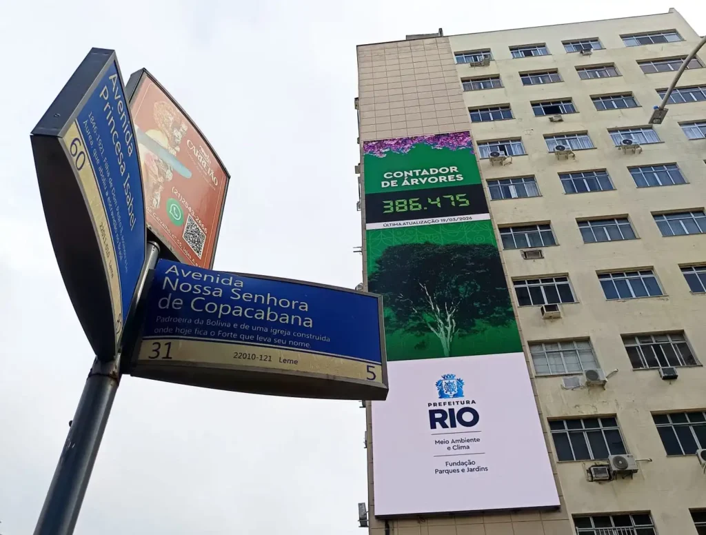 Rio lança contador de árvores