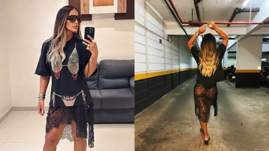 Valesca Popozuda surpreende com look transparente