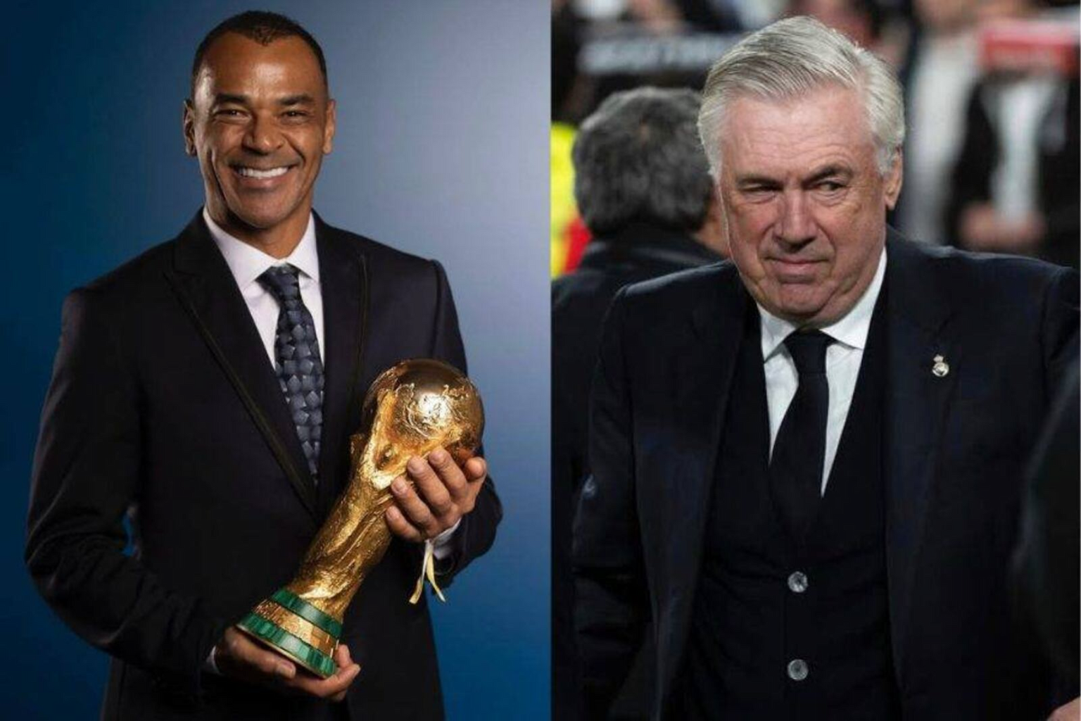 Cafu e Ancelotti