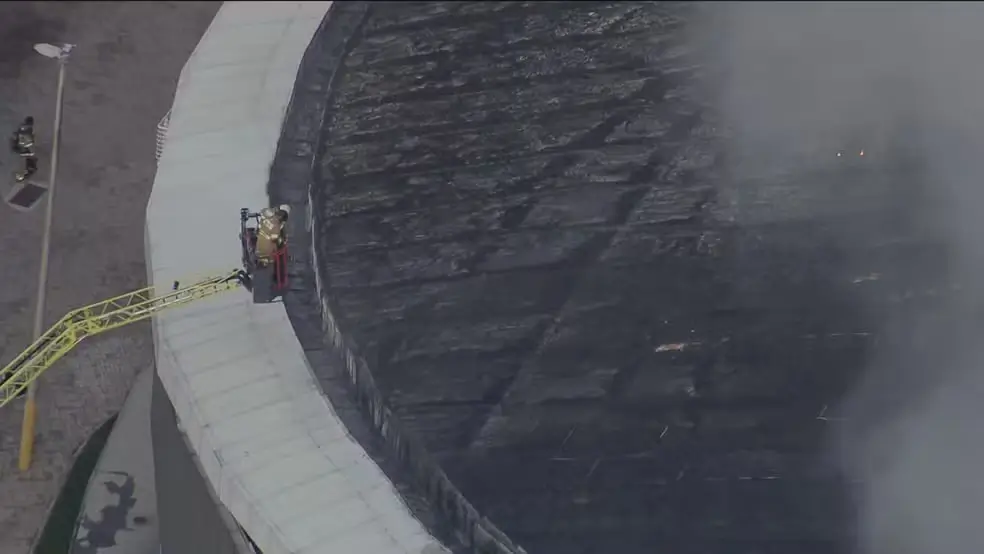 Incêndio no Velódromo do Parque Olímpico