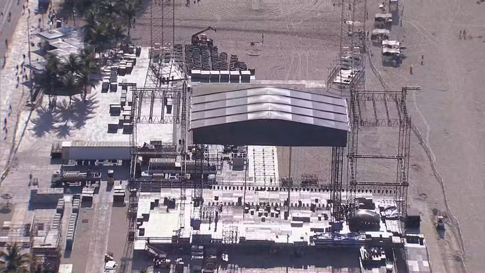 Palco do Show da Shakira em Copacabana