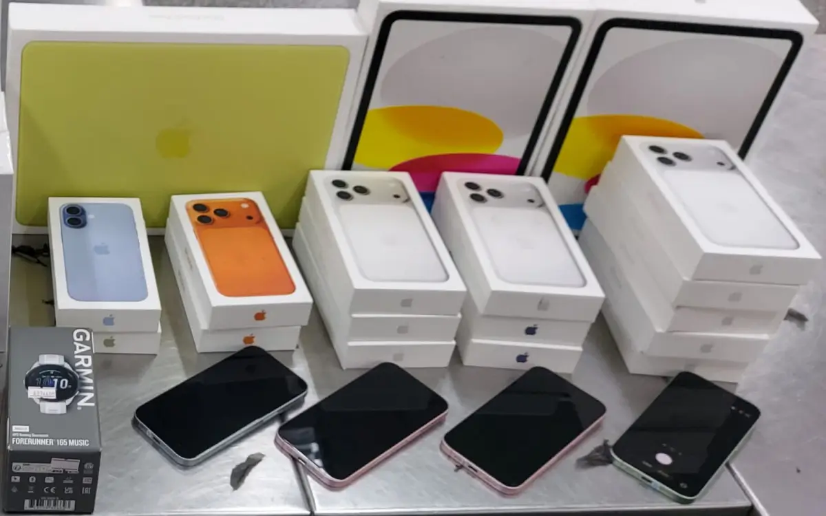 apreensão de iPhones no Galeão