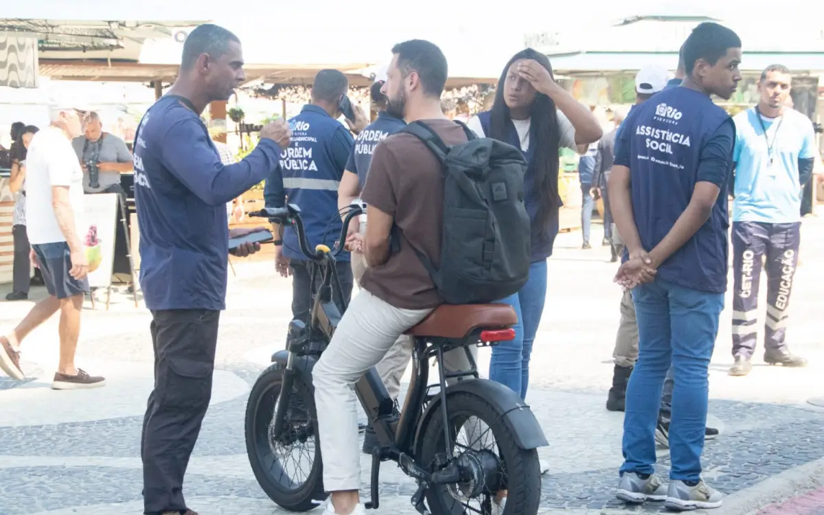 Fiscalização da Seop na Praia do Leme