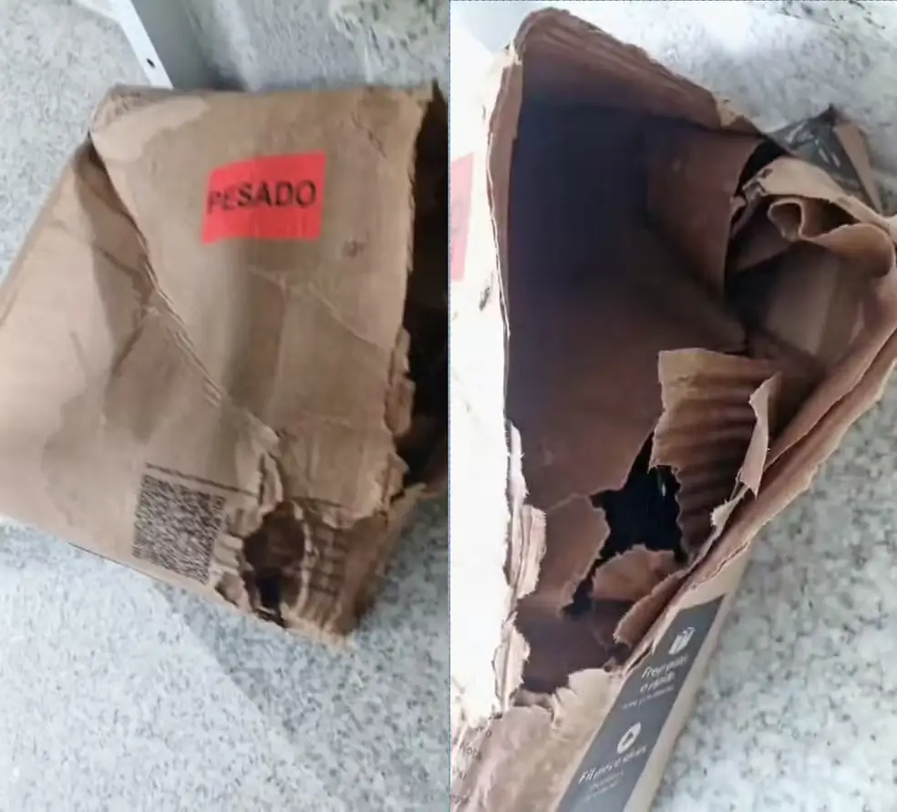 Entregador joga espumante por muro e cliente recebe encomenda destruída