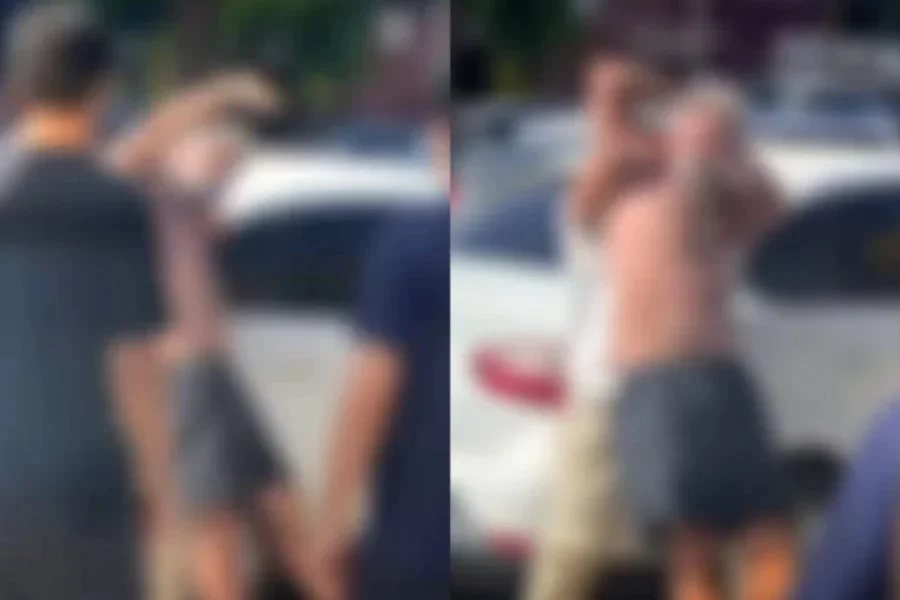 Homem assedia mulheres e acaba cercado e agredido na rua