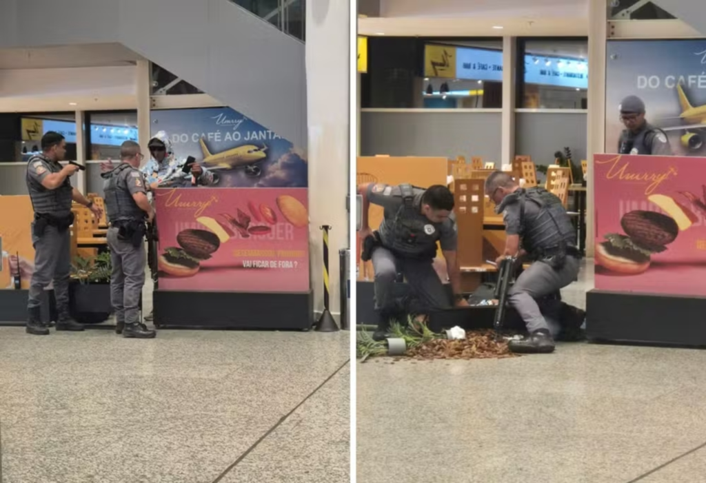 Homem com espada no Aeroporto de Viracopos mobiliza polícia