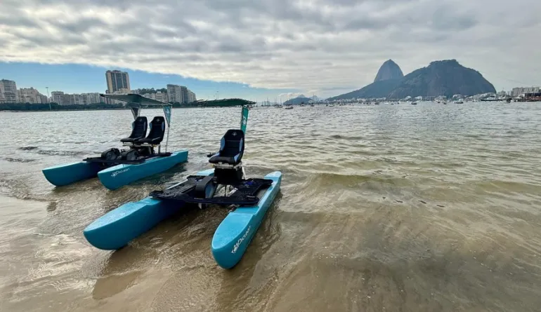bicicleta que retira lixo da Lagoa