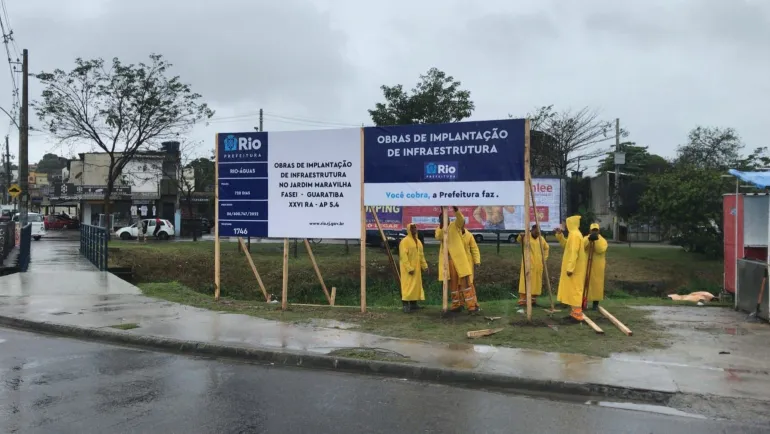 Obra contra enchentes no Jardim Maravilha