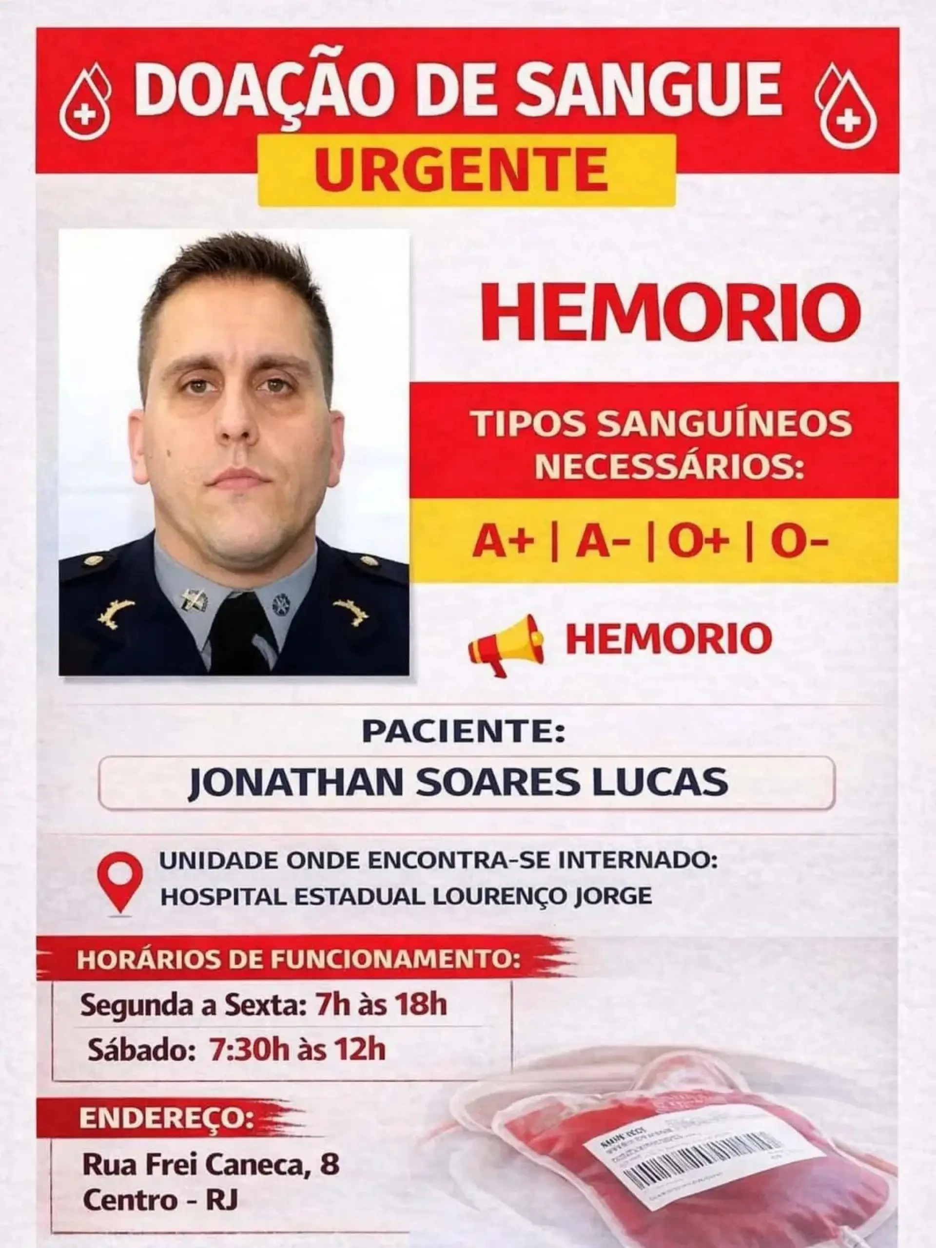 Campanha para doação de Sangue