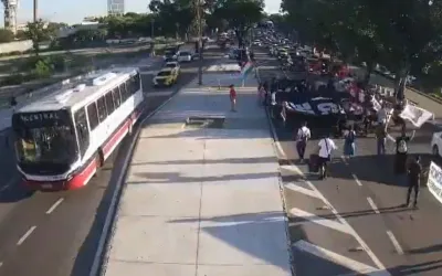 Protesto de professores no Centro do Rio