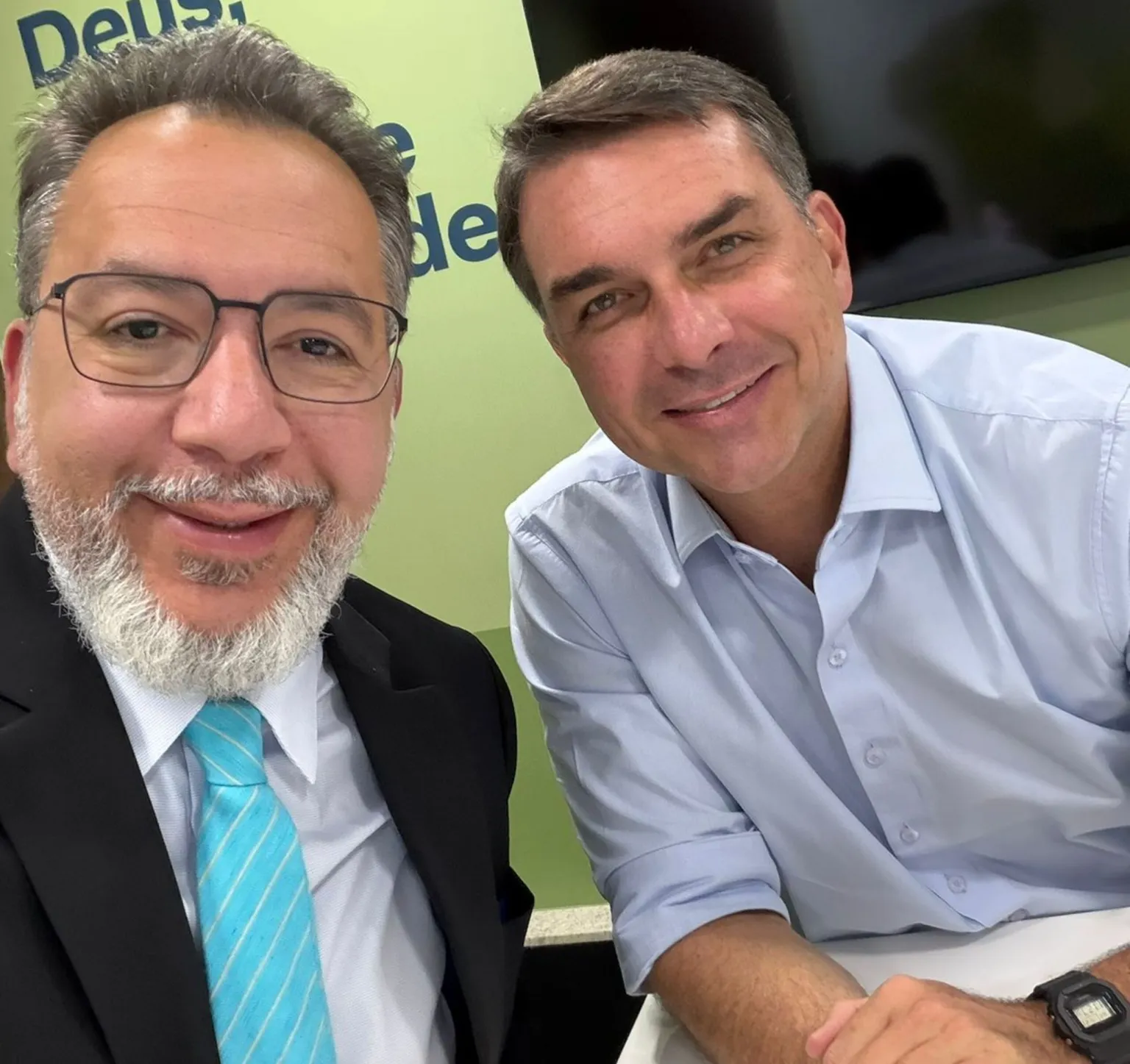 Marcio Canella e Flávio Bolsonaro