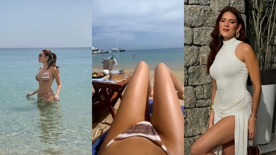 Ana Clara exibe fotos de biquíni durante viagem à Grécia