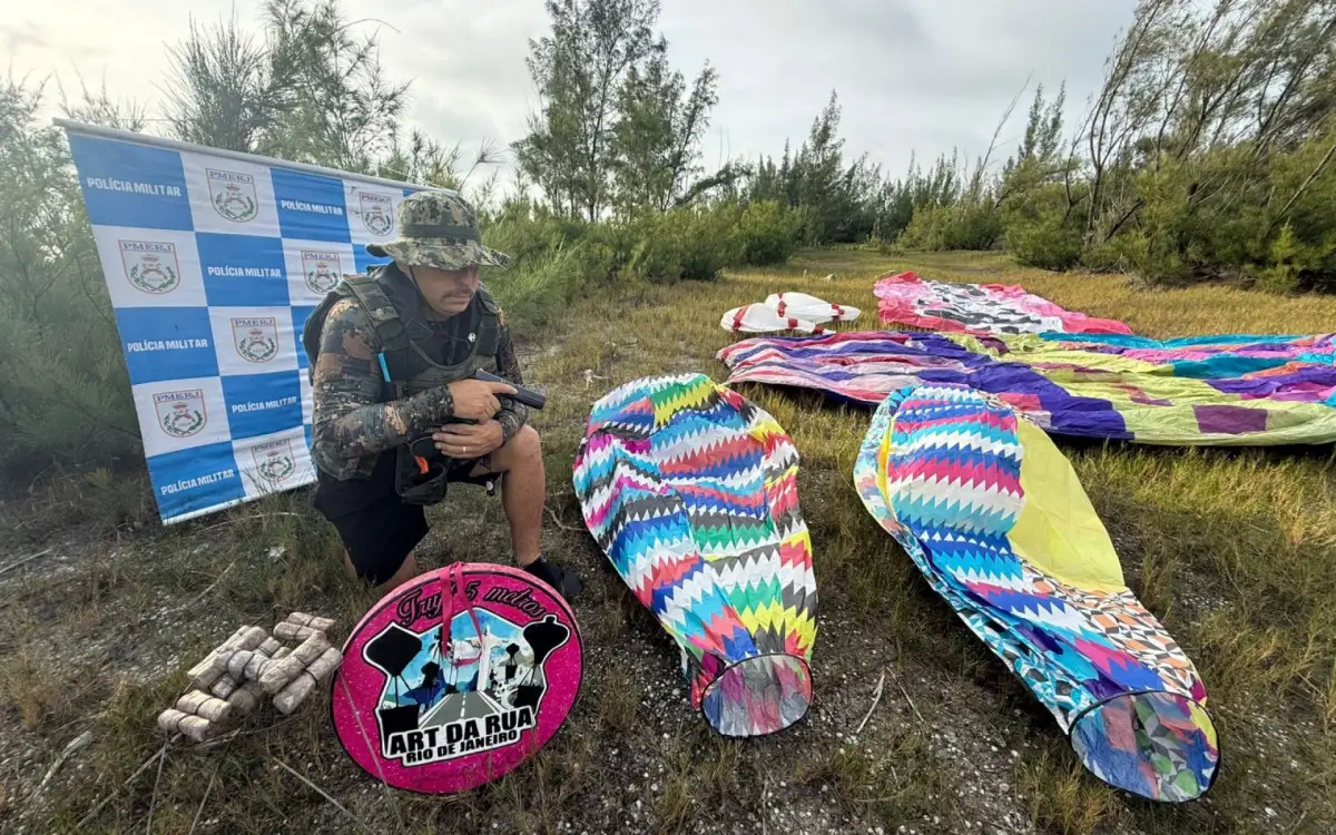 Apreensão de balões mobiliza polícia em Arraial do Cabo e Maricá