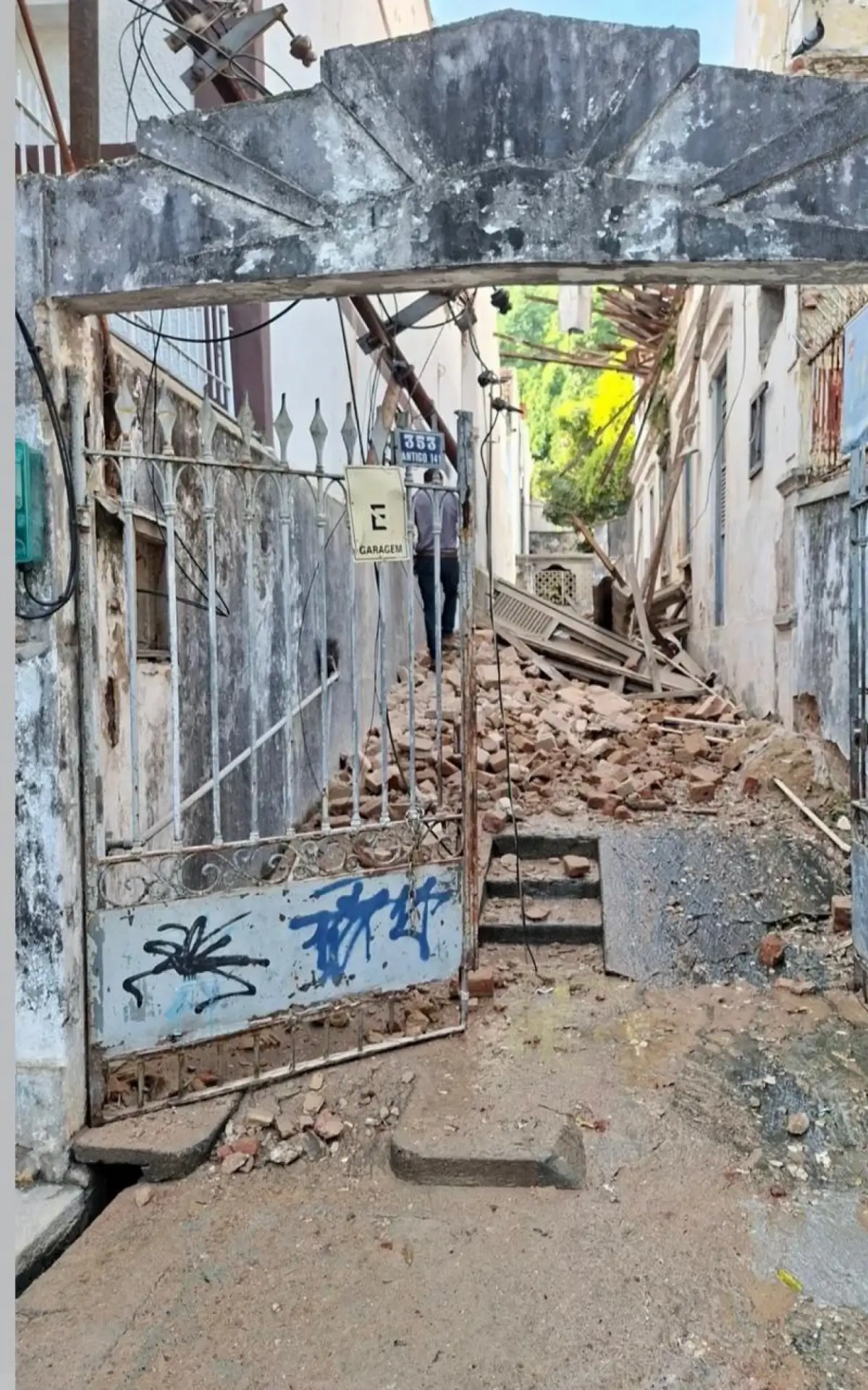 casarão desaba em Botafogo