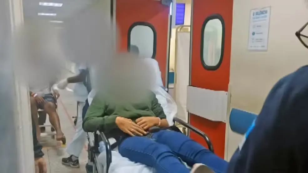 estudante ferida foi atendida no Hospital Municipal Albert Schweitzer
