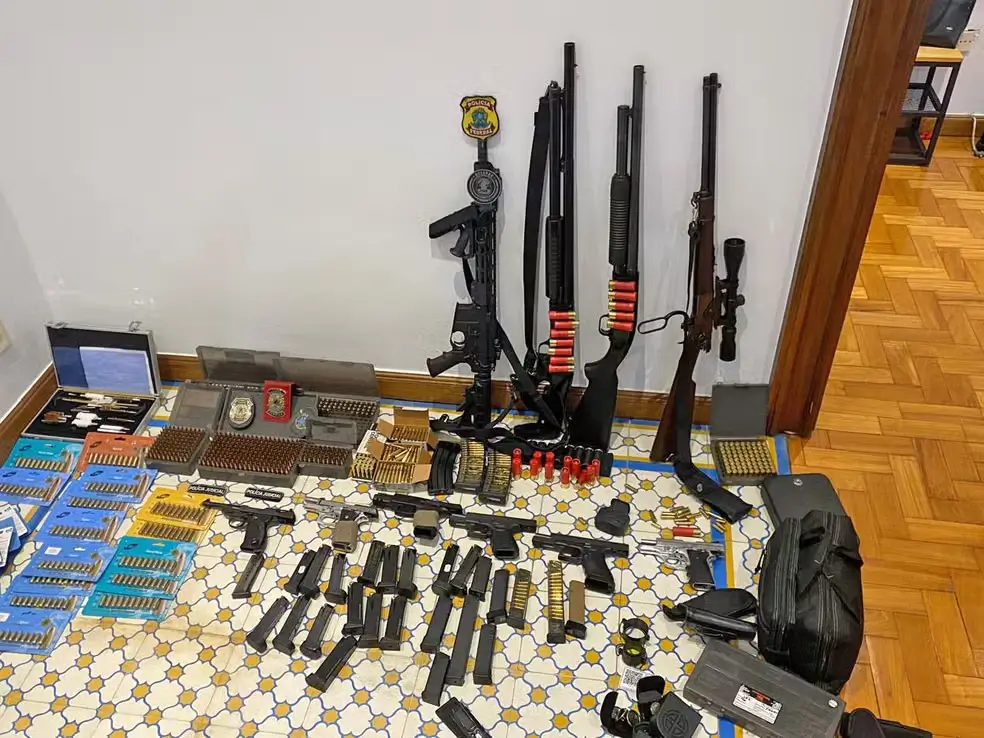 Armas apreendidas pela PF