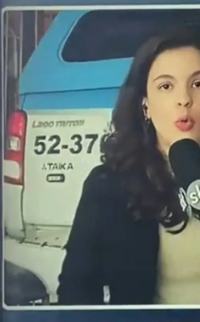 repórter atingida por viatura