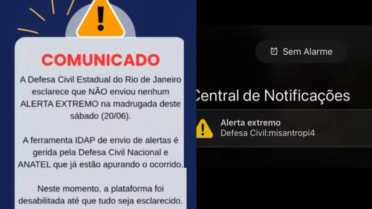 Alerta falso da Defesa Civíl