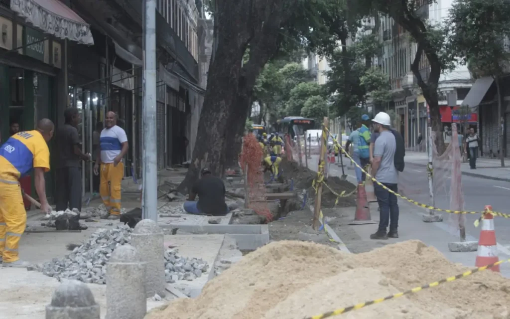 Obras na Rua da Carioca