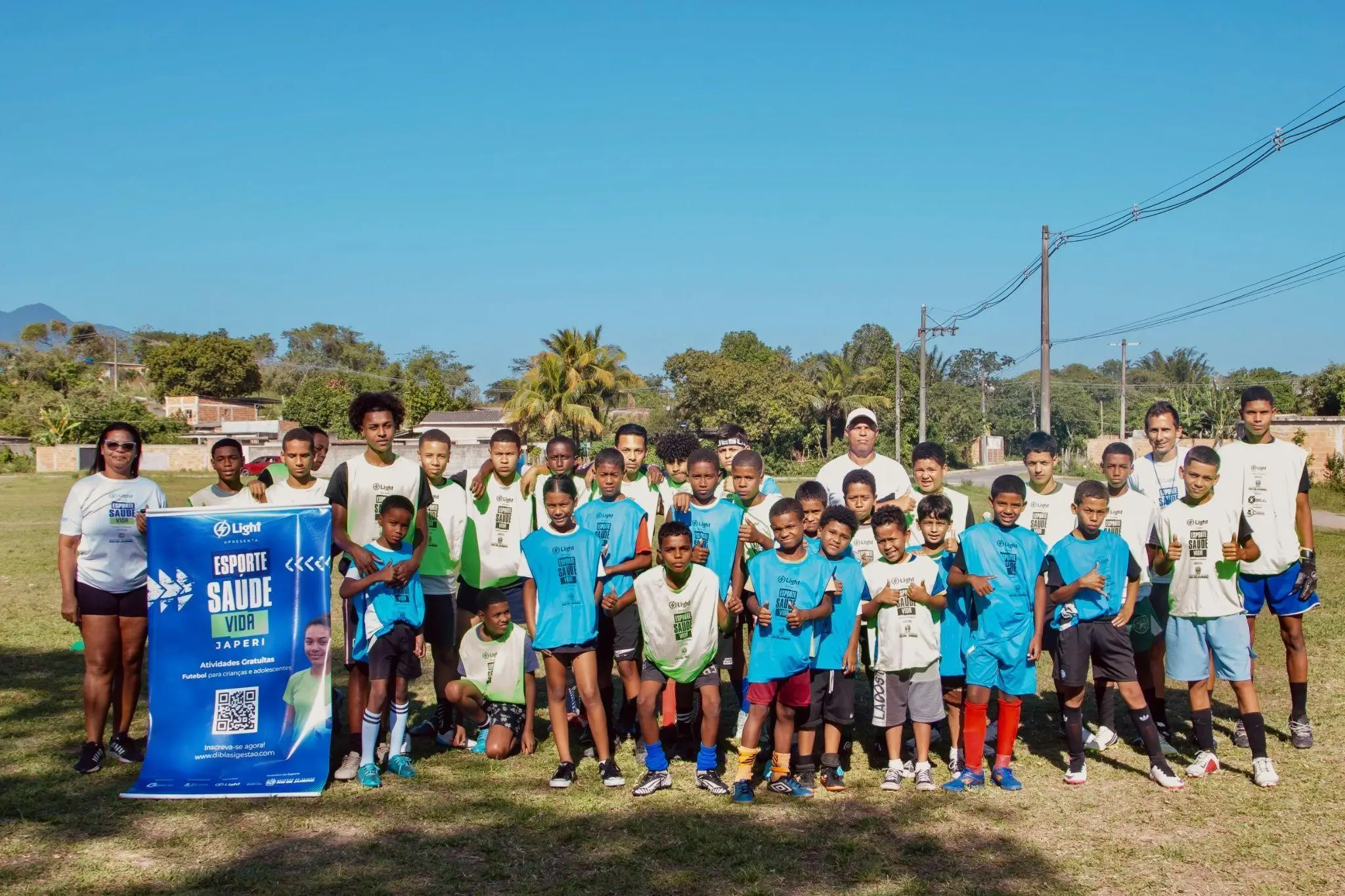 Alunos de Futebol do projeto em Japeri