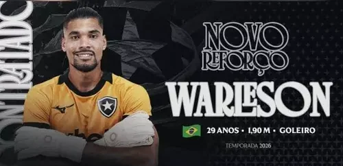 Goleiro Warleson no Botafogo