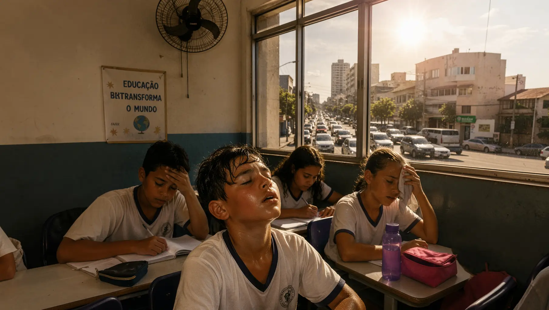 Calor extremo já afeta escolas,