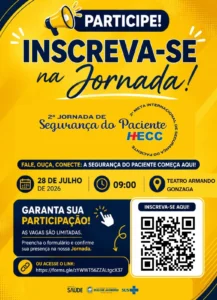 Inscrições abertas para a II Jornada de Segurança do Paciente