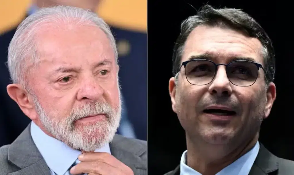 Lula e Flávio Bolsonaro