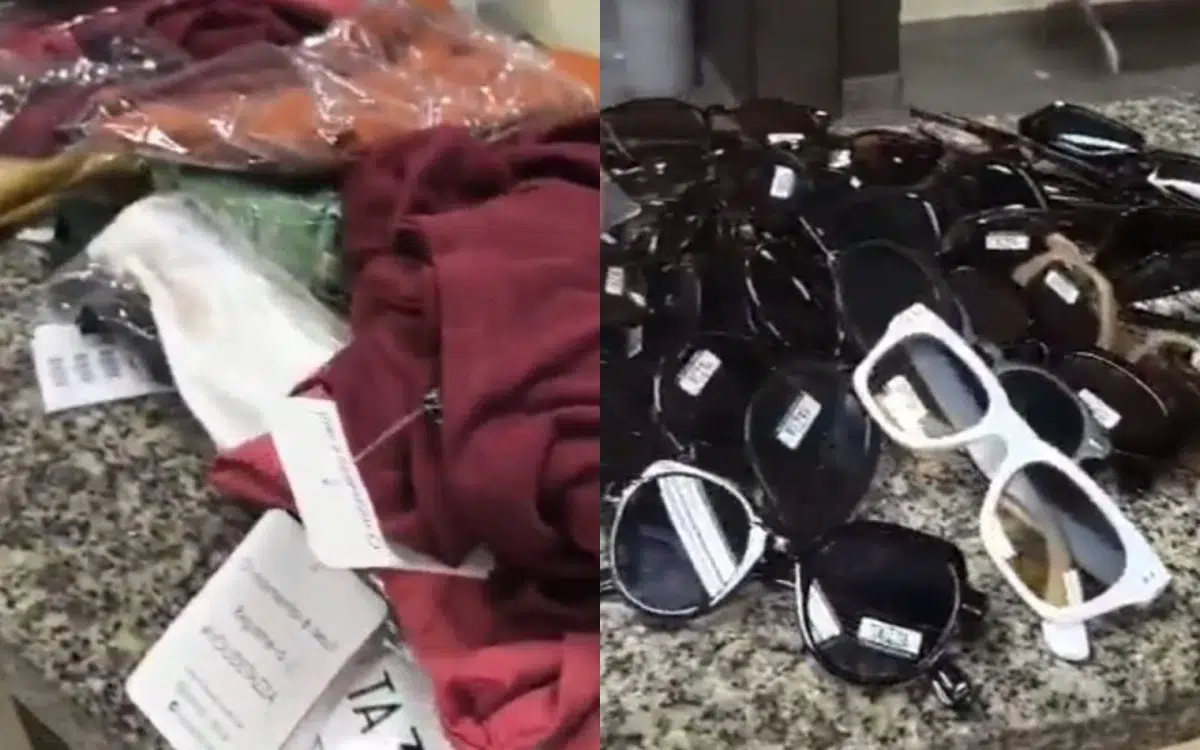 roupas e acessórios furtados na Tijuca